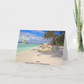 Lustiges Eisbär-Weihnachten Feiertagskarte (Rückseite)