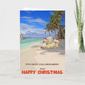 Lustiges Eisbär-Weihnachten Feiertagskarte (Rückseite)