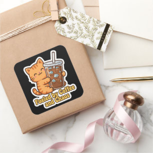 Lustiges Eiscafé-Liebhaber-Geschenk Quadratischer Aufkleber