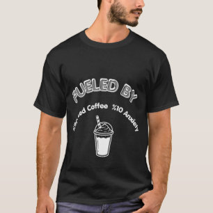Lustiges Eiscafé und Angst T-Shirt - %90 Kaffee