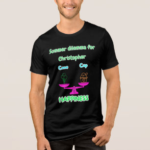 Lustiges Eiscreme-Sommer-Dilemma Benutzerdefiniert Tri-Blend Shirt