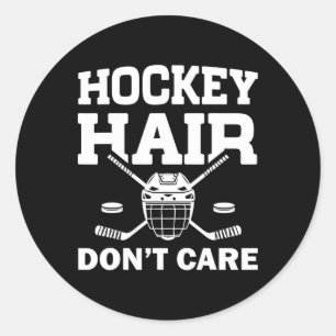 Lustiges Eishockey-Design für Mädchen Frauen Eisho Runder Aufkleber