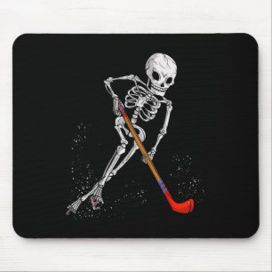 Lustiges Eishockey-Geschenk Skelett für Männer Kin Mousepad