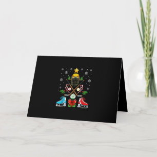 Lustiges Eishockey-Weihnachtsbaum-Ornament Weihnac Karte
