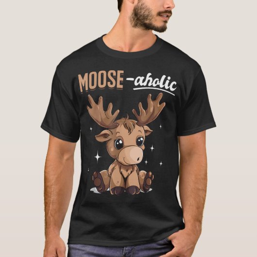 Lustiges Elch-Tier T-Shirt (Vorderseite)