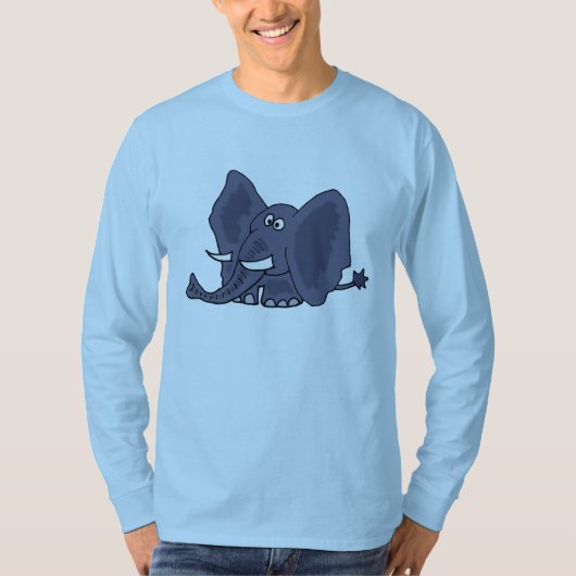 Lustiges Elefant-Cartoon-Shirt T-Shirt (Vorderseite)