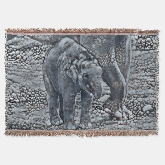 lustiges Elefantenbaby Decke (Vorderseite)