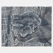 lustiges Elefantenbaby Fleecedecke (Vorderseite (Horizontal))