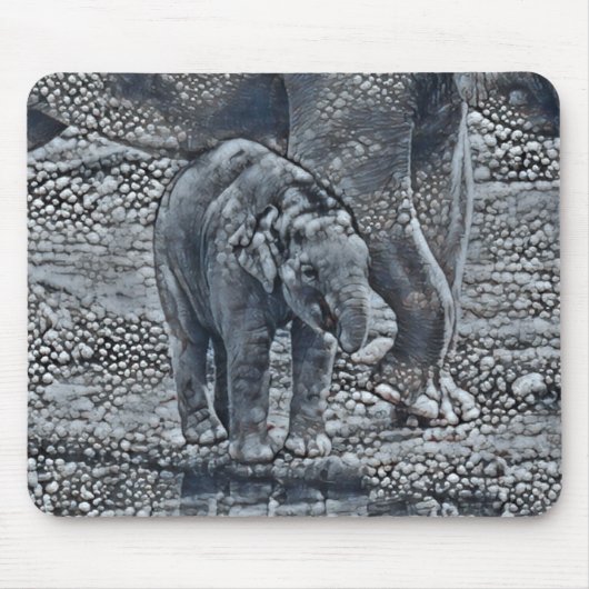 lustiges Elefantenbaby Mousepad (Vorne)
