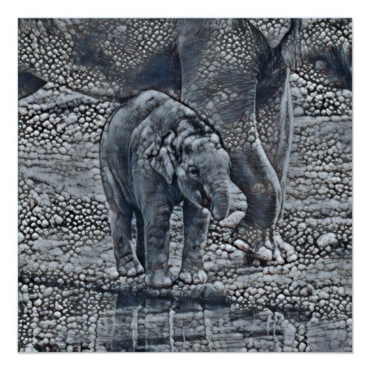 lustiges Elefantenbaby Poster (Vorderseite)