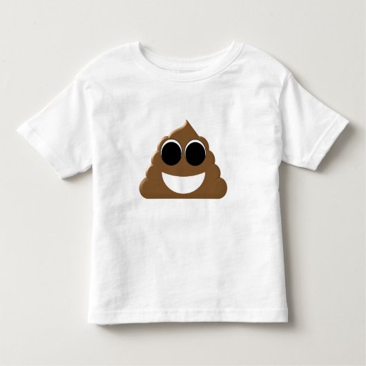 Lustiges Emoji Poo Kleinkind T-shirt (Vorderseite)