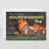 Lustiges en Fuego der Housewarming-Party Einladung (Vorderseite)