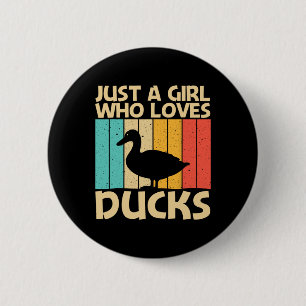Lustiges Enten-Design für Mädchen Kinder Entenbaue Button