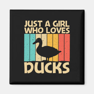 Lustiges Enten-Design für Mädchen Kinder Entenjäge Magnet