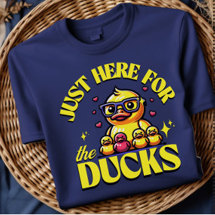 Lustiges Enten-Shirt Nur Hier Für Die Enten Pun T-Shirt