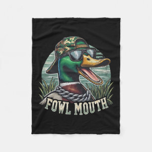 Lustiges Entenjäger-Shirt Fowl Mouth Entenjagd Los Fleecedecke