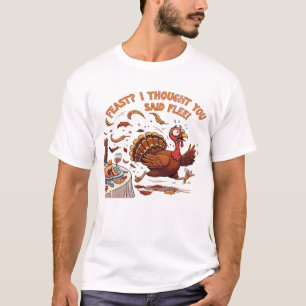 Lustiges Entkommenes Truthahn Thanksgiving Klassis T-Shirt