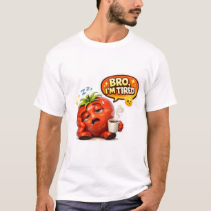 Lustiges Erdbeer "Bruder Ich Bin Müde" Grafik T-Sh T-Shirt