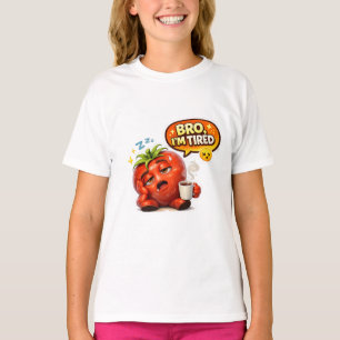 Lustiges Erdbeer "Bruder Ich Bin Müde" Grafik T-Sh T-Shirt
