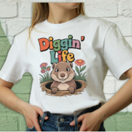 Lustiges Erdhörnchen, das buddelt T-Shirt