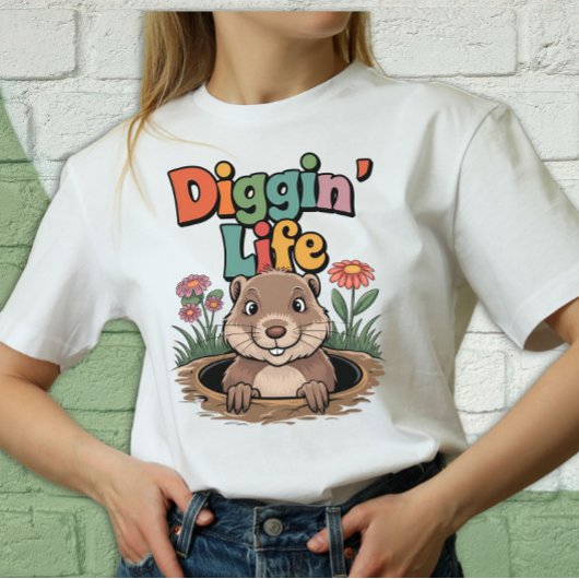 Lustiges Erdhörnchen, das buddelt T-Shirt