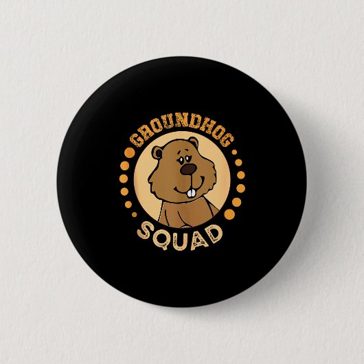 Lustiges Erdhörnchen-Squad-Design Froher Erdhörnch Button (Vorderseite)