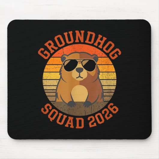 Lustiges Erdhörnchen-Team 2026 - Retro-glücklicher Mousepad (Vorne)
