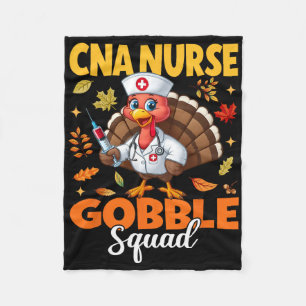Lustiges Erntedankfest Cna Krankenschwester Gobble Fleecedecke
