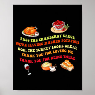 Lustiges Erntedankfest Dinner P Die Cranberry-Sauc Poster