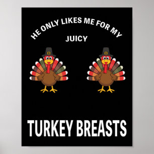 Lustiges Erntedankfest Er liebt nur meinen saftige Poster