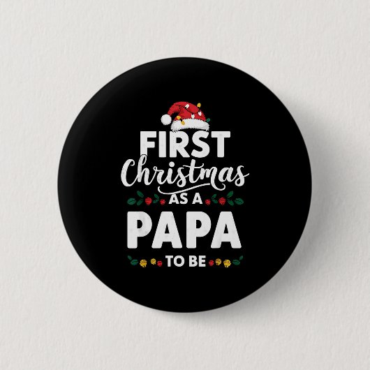 Lustiges erstes Weihnachten als werdender Papa Neu Button (Vorderseite)