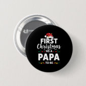 Lustiges erstes Weihnachten als werdender Papa Neu Button (Vorne & Hinten)