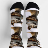 lustiges Eselkunstdesign Socken (Oben)