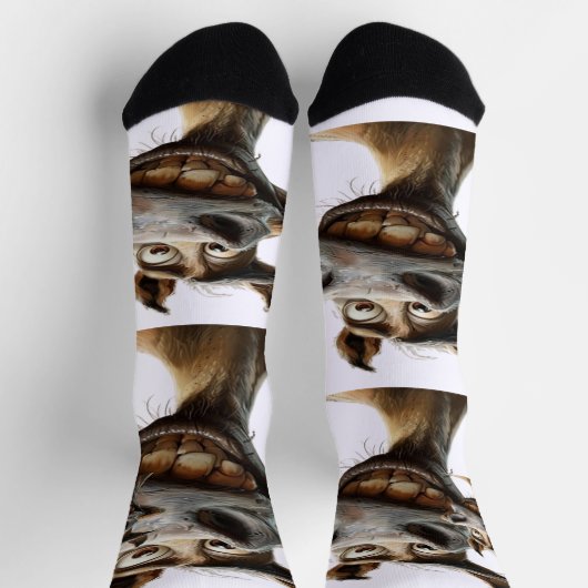 lustiges Eselkunstdesign Socken (Oben)