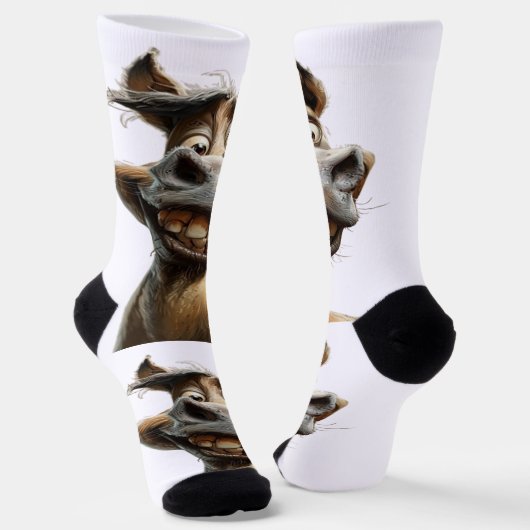 lustiges Eselkunstdesign Socken (Gewinkelt)