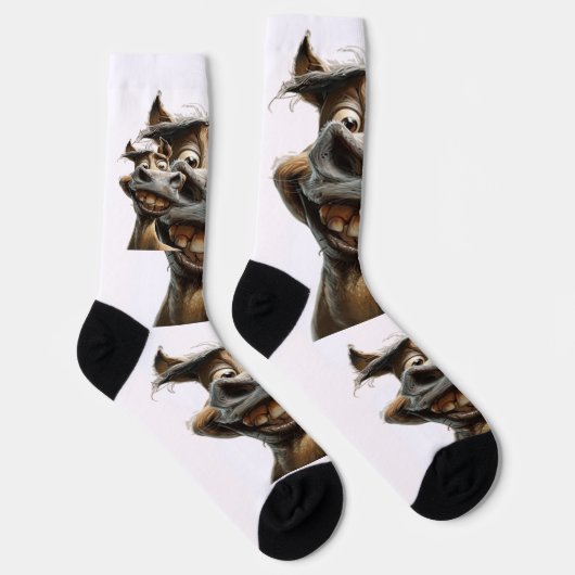 lustiges Eselkunstdesign Socken (Rechts)