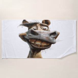 lustiges Eselkunstdesign Strandtuch