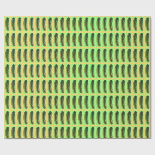 Lustiges Essiggurken-Packpapier - Geschenkpapier (Flach)