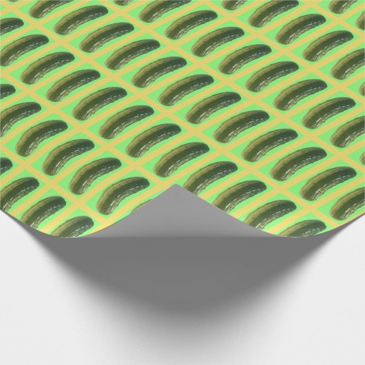 Lustiges Essiggurken-Packpapier - Geschenkpapier (Ecke)