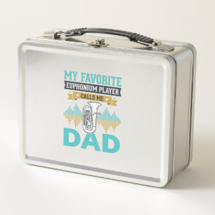 Lustiges Euphonium Dad Vintage Musik Design_1 Metall Brotdose
