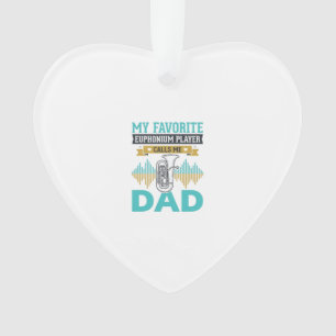 Lustiges Euphonium Dad Vintage Musik Design_1 Ornament
