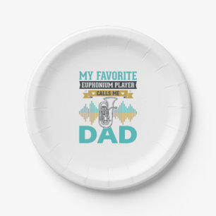 Lustiges Euphonium Dad Vintage Musik Design_1 Pappteller