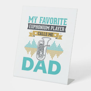 Lustiges Euphonium Dad Vintage Musik Design_1 Sockelschild