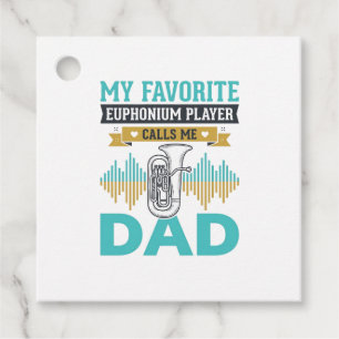 Lustiges Euphonium Papa Vintage Musik Design_1 Geschenkanhänger