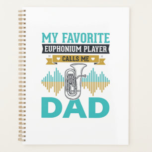 Lustiges Euphonium Papa Vintage Musik Design_1 Planer