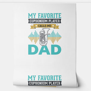 Lustiges Euphonium Papa Vintage Musik Design_1 Tapete