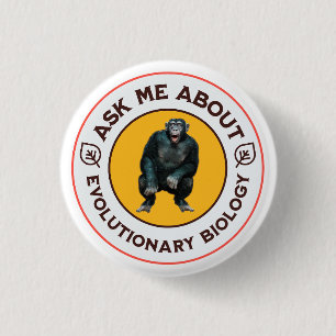 Lustiges Evolution Biologie Meme Nerd Humor Gesche Button