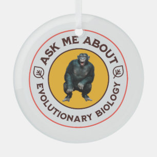Lustiges Evolution Biologie Meme Nerd Humor Gesche Ornament Aus Glas
