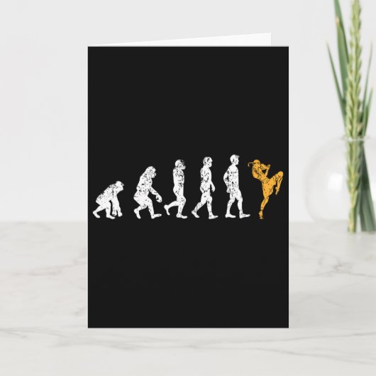 Lustiges Evolution-Kickbox-Geschenk Muay Thai  Karte (Vorderseite)