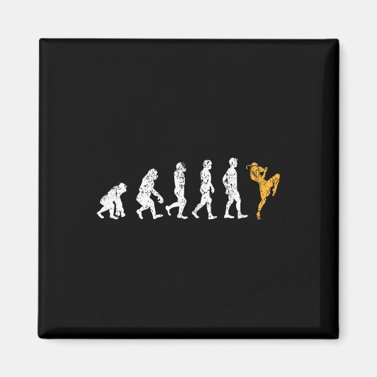Lustiges Evolution-Kickbox-Geschenk Muay Thai Magnet (Vorne)